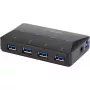 Rozbočovač rozhraní Renkforce RF-3806031 USB 3.2 Gen 1 Type-B čierny