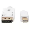 Techly ICOC MDP-010T4K DisplayPort kábel 1 m Mini DisplayPort biely