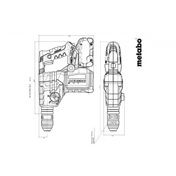 Vŕtacie kladivo Metabo KH 18 LTX BL 28 Q 1000 RPM SDS Plus