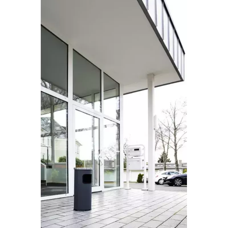 Durable SAFE Okrúhly kovový odpadkový kôš s popolníkom, 17 L (333258)