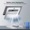 Techly 8-in-1 USB-C hub dokovacia stanica stojan na tablet