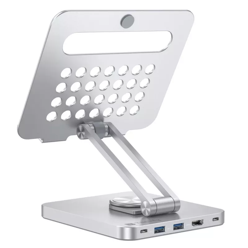 Techly 8-in-1 USB-C hub dokovacia stanica stojan na tablet