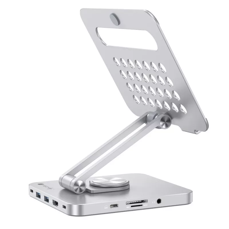 Techly 8-in-1 USB-C hub dokovacia stanica stojan na tablet