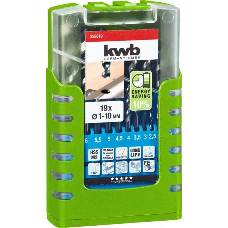 Sada vrtákov KWB 258819 19-dielna pravotočivá