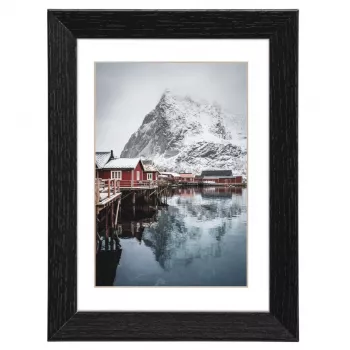 Samostatný rám na obrázok Hama Oslo čierna sklo MDF 426x326 mm