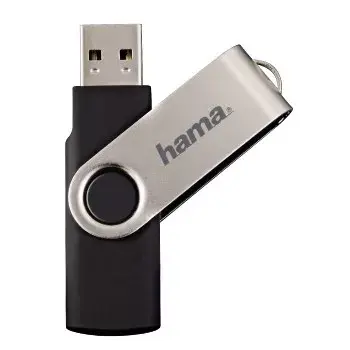 Hama Rotate 128GB USB 2.0 USB kľúč USB Type-A čierna, strieborná