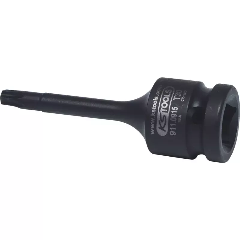 KS Tools 1/2 palca silový bitový nástrčný kľúč TX, dlhý, T40 (911.0916)