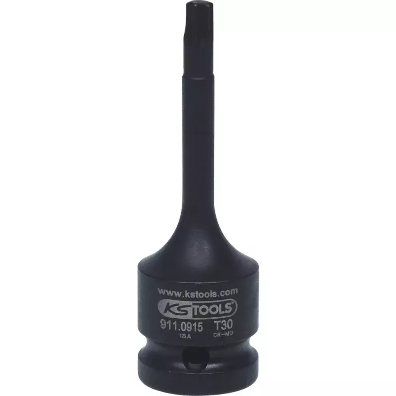 KS Tools 1/2 palca silový bitový nástrčný kľúč TX, dlhý, T40 (911.0916)