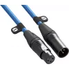 XLR kábel Rode XLR3M-B 3 m — mikrofónny kábel konektor samec na konektor samica, modrý