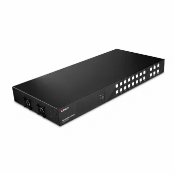 Lindy 16x16 HDMI 4K60 matrica, HDMI, HDMI, 3,5 mm, 3840 x 2160 pixelov, čierna, kov