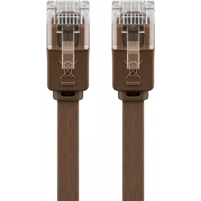 Sieťový kábel Goobay 95895 Cat6 U/UTP 20m hnedý