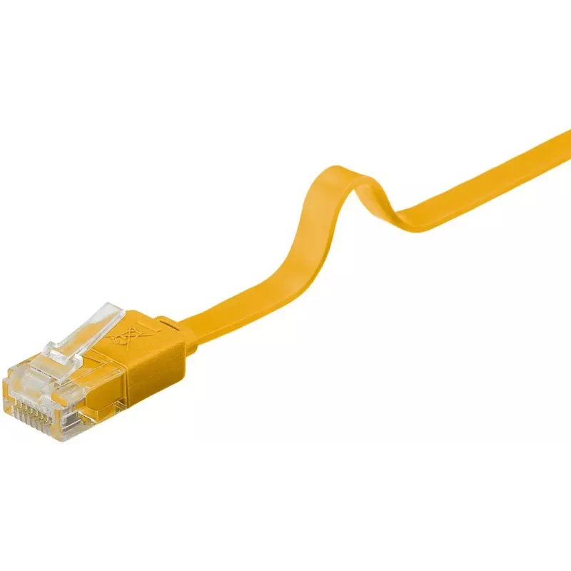Plochý patch kábel Goobay CAT 6 3m U/UTP žltý