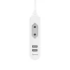 Hama 00223202 predlžovací napájací kábel 1,9 m 1 AC výstup interiér biely