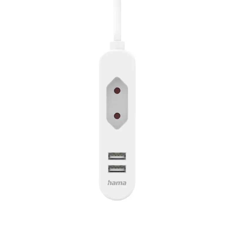 Hama 00223202 predlžovací napájací kábel 1,9 m 1 AC výstup interiér biely