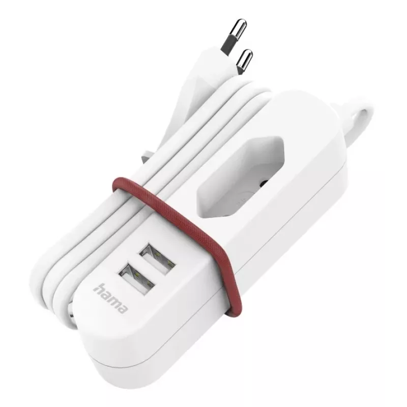 Hama 00223202 predlžovací napájací kábel 1,9 m 1 AC výstup interiér biely