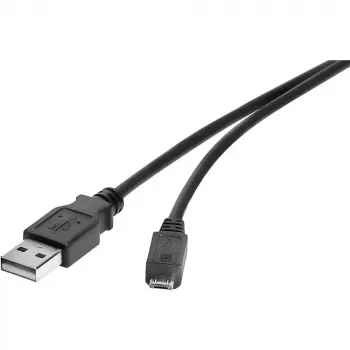 USB kábel Renkforce RF-4463076 0,3 m USB-A na Micro-USB-B čierny