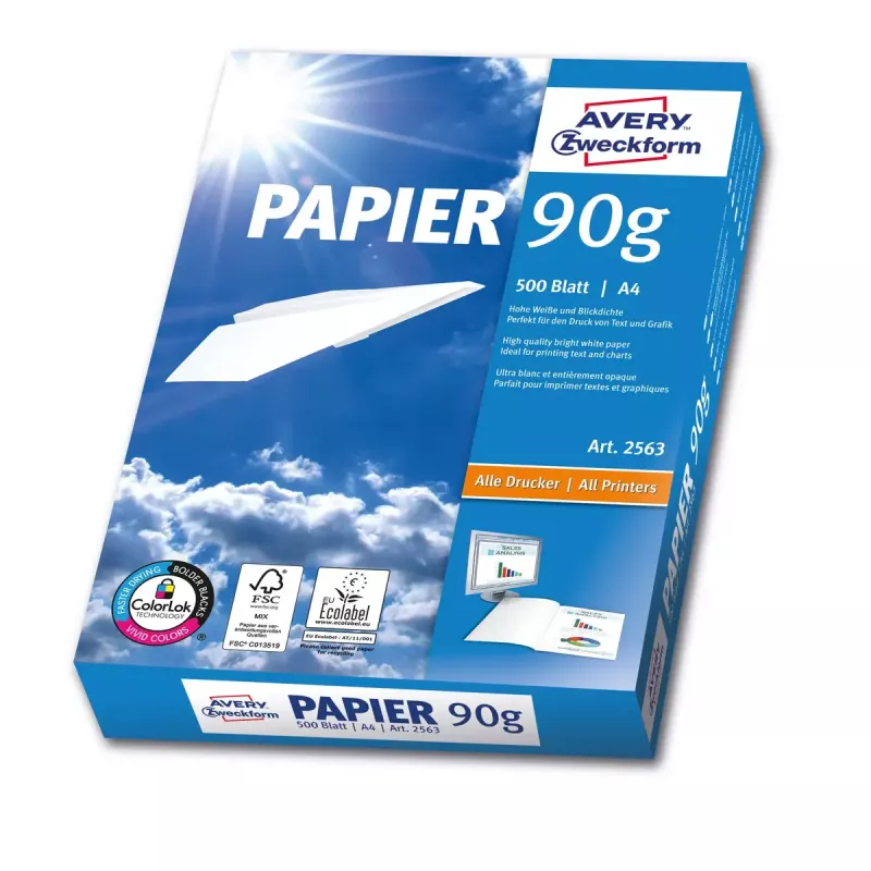Tlačový papier A4 Avery 90 g/m² 500 listov