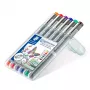 Staedtler Pigment Liner 308 fineliner, 0,5 mm, puzdro so 6 kusmi