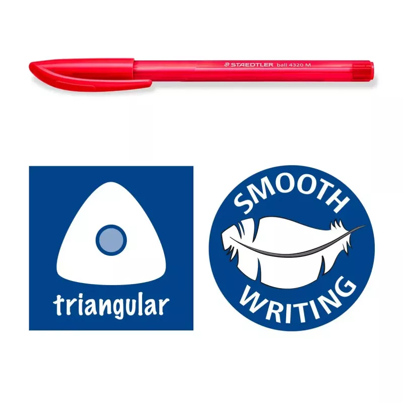 Zatiaľovací guľôčkové pero s klipom Staedtler Ball 4320 viacfarebné 10 kusov