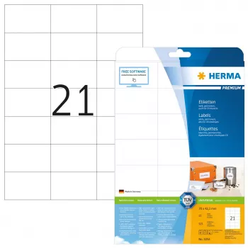 Samolepiace tlačové etikety HERMA Labels Premium A4 70x42,3 mm 525 ks