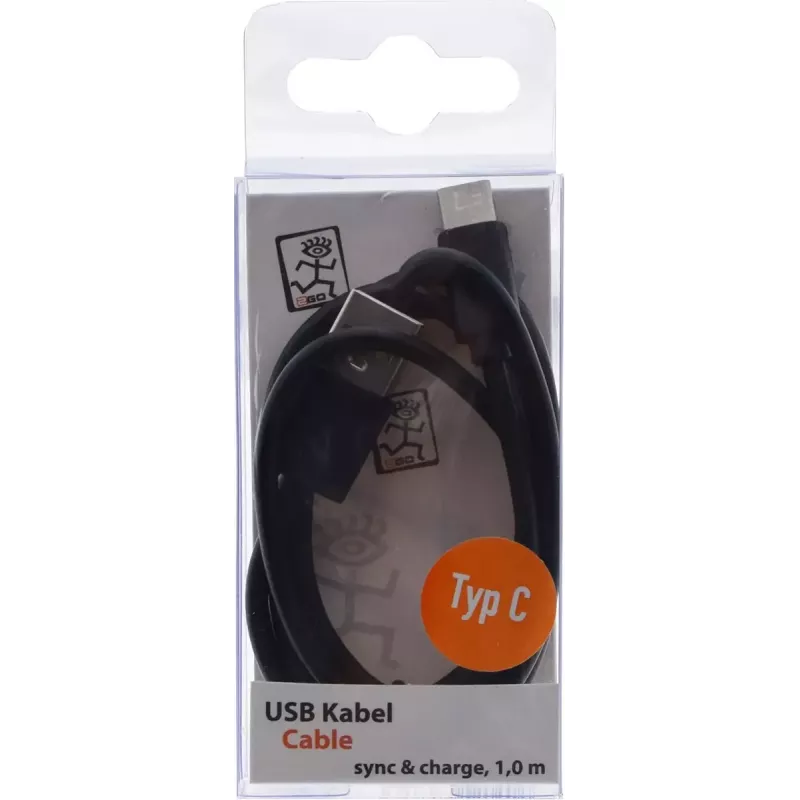 USB kábel 2GO 795782 1m USB B USB C čierny USB 3.2 Gen 1