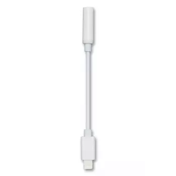 Audio kábel 2GO 797140 0,1 m 3,5 mm Lightning biely