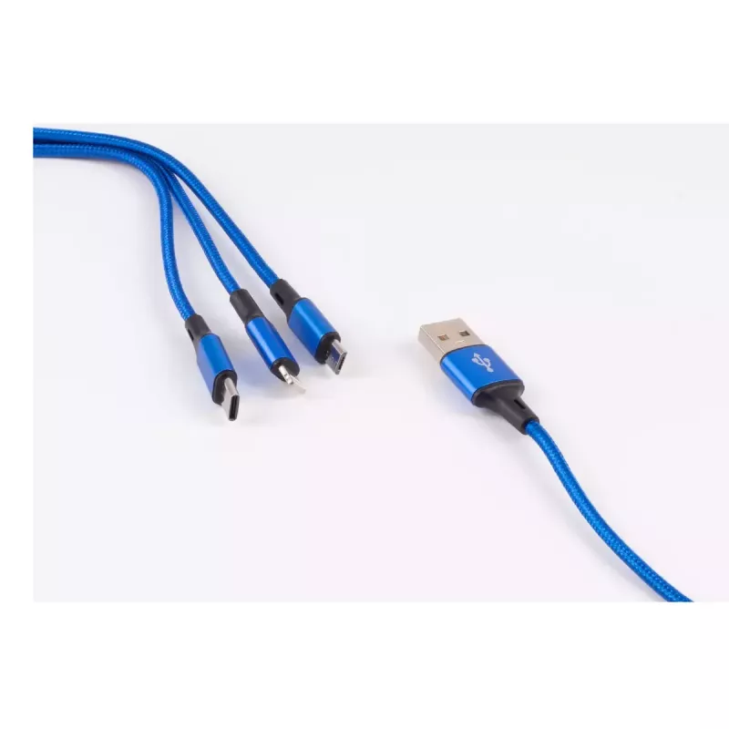 USB kábel ShiverPeaks BS14-50071 1,2 m USB A/USB C / Micro-USB B modrý