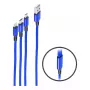 USB kábel ShiverPeaks BS14-50071 1,2 m USB A/USB C / Micro-USB B modrý