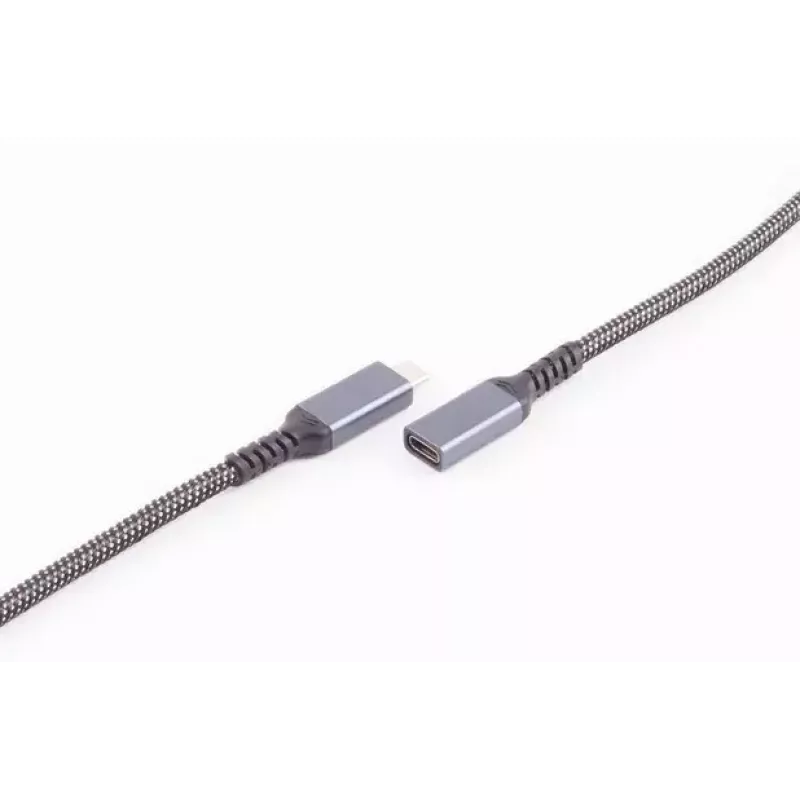 USB-C na USB-C kábel ShiverPeaks BS14-75017, USB 3.2 Gen 2 (10 Gbit/s), 2 m, čierny/biely