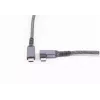 USB-C na USB-C kábel ShiverPeaks BS14-75017, USB 3.2 Gen 2 (10 Gbit/s), 2 m, čierny/biely