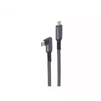 USB-C na USB-C kábel ShiverPeaks BS14-75017, USB 3.2 Gen 2 (10 Gbit/s), 2 m, čierny/biely