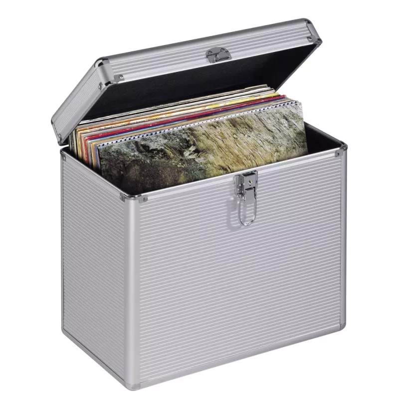 Hama 00181435 ochranné puzdro Microgroove kufrík na vinylové platne strieborná