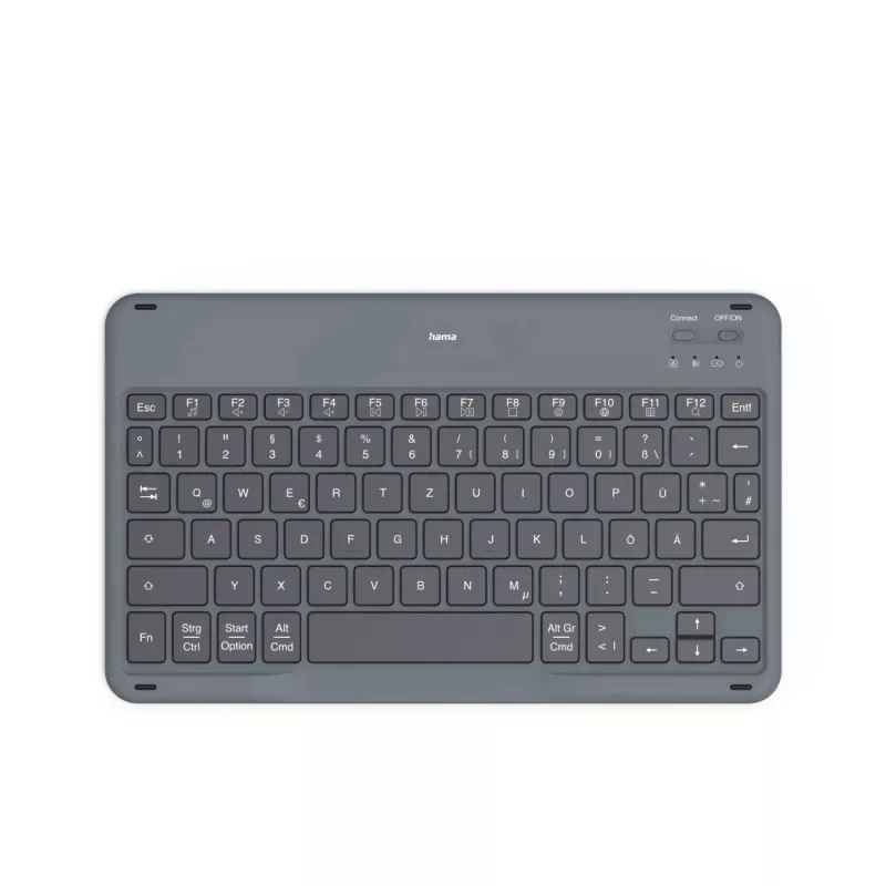 Hama Travel 500 puzdro s klávesnicou Bluetooth pre tablety 7–11 palcov, QWERTZ (DE), čierne