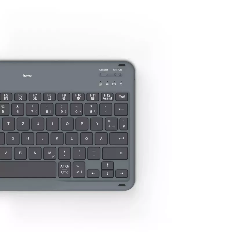 Hama Travel 500 puzdro s klávesnicou Bluetooth pre tablety 7–11 palcov, QWERTZ (DE), čierne
