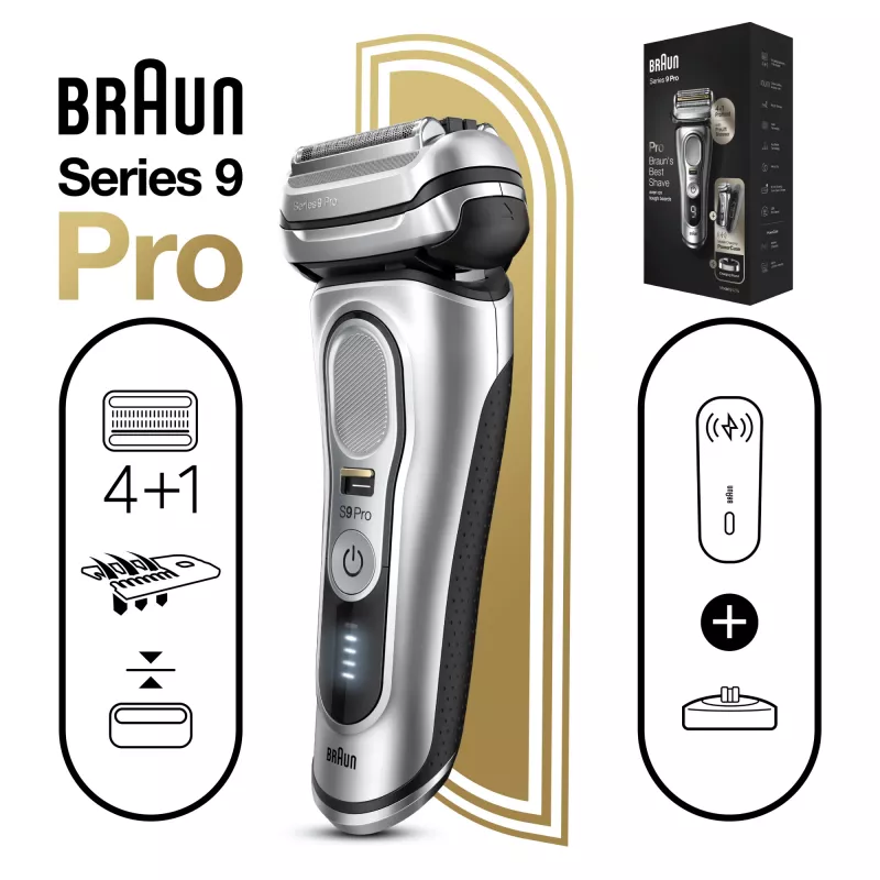 Braun Series 9 Pro 81744531 pánsky holiaci strojček fóliový holiaci strojček zastrihávač strieborná