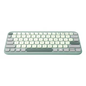 Bezdrôtová Bluetooth 75% klávesnica ASUS Marshmallow KW100 — rozloženie QWERTZ, nožnicové spínače, zelená, pre domácnosť