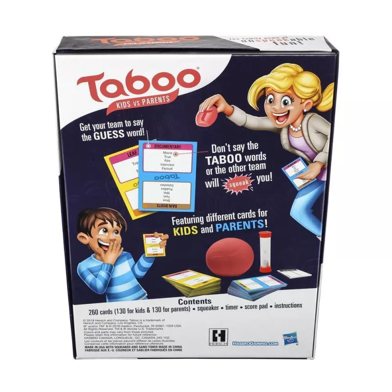 Hasbro Taboo Kids vs. Parents, 8 rokov, rodinná hra