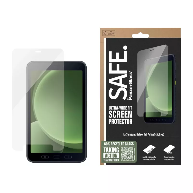 PanzerGlass SAFE. by ® ochranná fólia displeja Samsung Galaxy Tab Active5 | Active3 | Ultra-Wide Fit