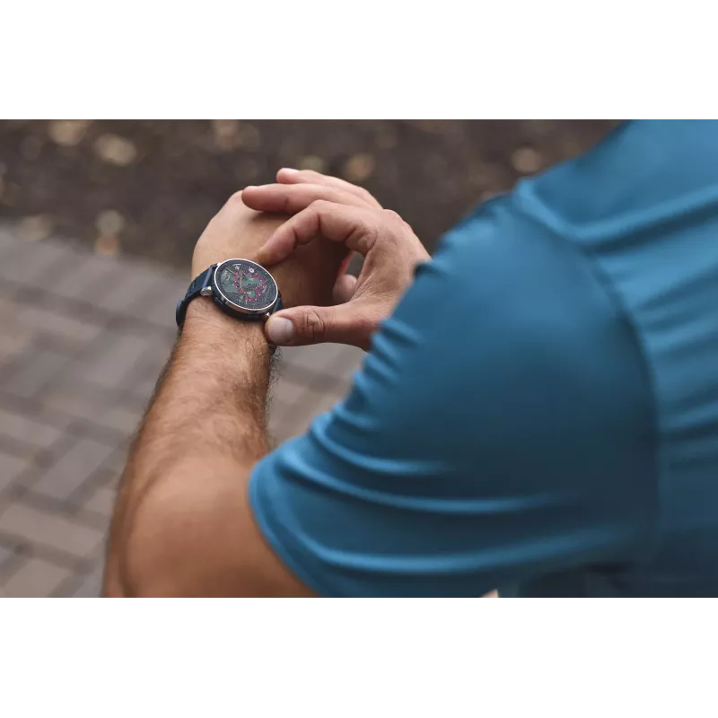 Smartwatch Amazfit W2558GL2N — 1,32 palca (3,35 cm) AMOLED 466×466 px, GPS, 365 mAh, silikónový remienok (modrá)