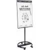 Mobilný flipchart s okrúhlou základňou Legamaster SKETCH EASY – oceľ, 5 koliesok, 720×600 mm