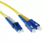 ACT 1,5 m LSZH Singlemode 9/125 OS2 optický patch kábel Duplex s LC a SC konektormi