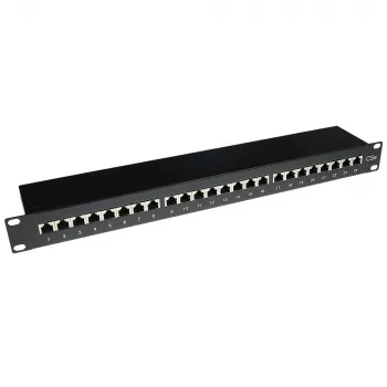 ACT patch panel CAT5E tienený 24 portov s krytom