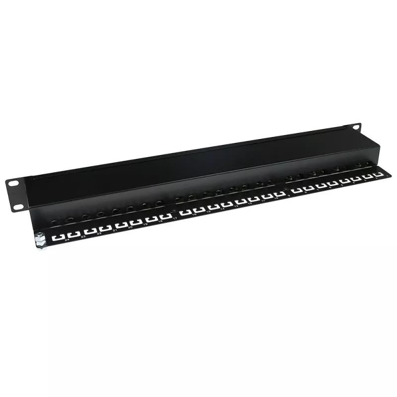 ACT patch panel CAT5E tienený 24 portov s krytom
