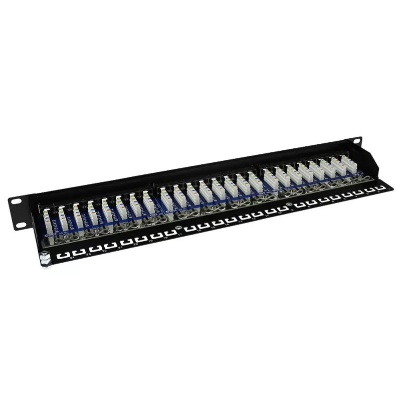 ACT patch panel CAT5E tienený 24 portov s krytom