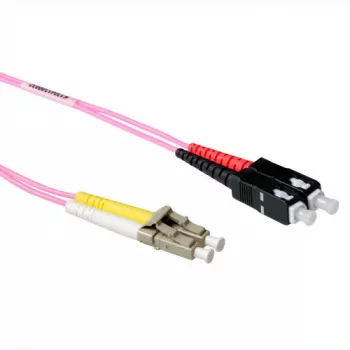 ACT 3 metre LSZH Multimode 50/125 OM4 optický patch kábel Duplex s LC a SC konektormi