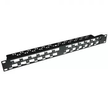 ACT 24-portový keystone jack 45-stupňový patch panel bez konektorov