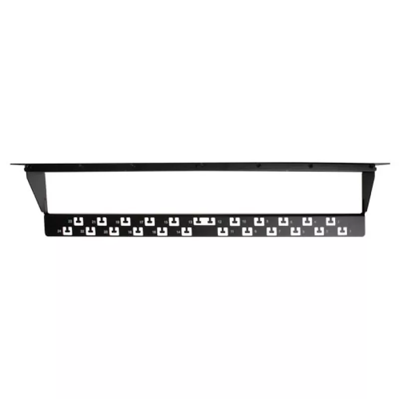 ACT 24-portový keystone jack 45-stupňový patch panel bez konektorov