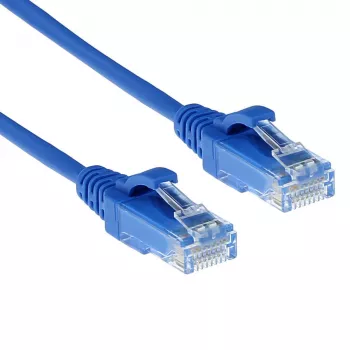 ACT modrý 7 metrov LSZH U/UTP CAT6 Datacenter Slimline patch kábel s RJ45 konektormi