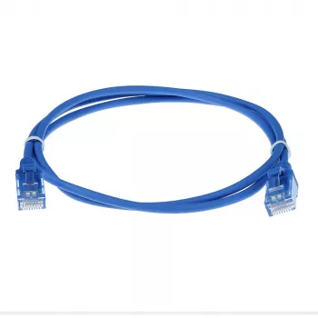 ACT modrý 7 metrov LSZH U/UTP CAT6 Datacenter Slimline patch kábel s RJ45 konektormi