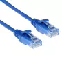 ACT modrý 10 metrov LSZH U/UTP CAT6 Datacenter Slimline patch kábel s RJ45 konektormi bez zámku